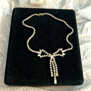 Vintage 1950’s Rhinestone Bow Choker